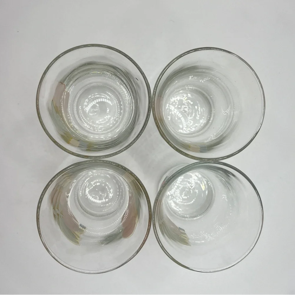 Vintage Mid-Century Cherry Fruit Pattern Cordial Shot Glasses- set of 4